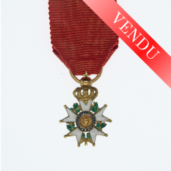 Médaille miniature de l’ordre de la légion d’honneur d’époque second empire en or.