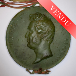 Ancient seal in wax profile...