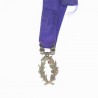 Médaille miniature des palmes académiques avec brillants et grenats.