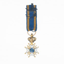 Rare médaille de l'ordre du Lion Néerlandais en or et émail.