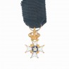 Suède. Médaille de l’ordre de l’étoile polaire en miniature.