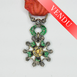 Médaille miniature de la légion d’honneur avec diamants, époque IIIeme république.