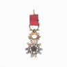 Médaille miniature de l’ordre de la légion d’honneur d’ornée de diamants, pour chainette.