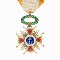 Espagne. Médaille de l’ordre d’Isabel la Catholique en or et émail.