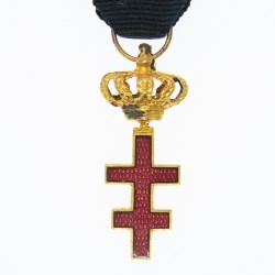 Médaille miniature de l’ordre souverain et militaire du Temple de Jérusalem en miniature.