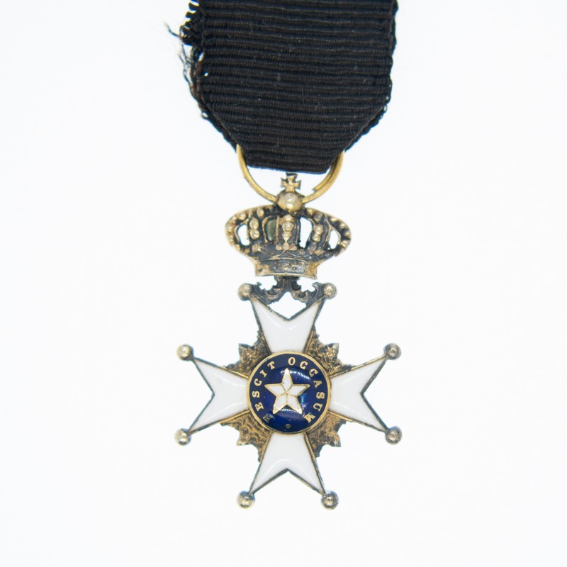 Suède.  Médaille miniature de l’ordre de l’étoile polaire.