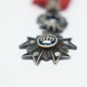 Belgique.  Rare médaille miniature de l’ordre de la couronne, ornée de diamants. Centre en or