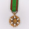 Miniature medal of agricultural merit in gold.