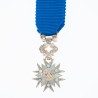 Ordre du mérite nationale. Médaille en miniature avec diamants et saphirs.