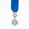 Ordre du mérite nationale. Médaille en miniature avec diamants et saphirs.