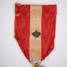 Medal of the Order of the Italian crown in gold, enamel, ribbon with crown clip.