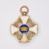 Miniature medal of the order of the italian crown in gold.