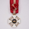 Miniature Officer's Medal of the Order of the Italian Crown in gold and enamel.