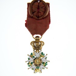 Rare médaille d’officier de l’ordre de la Légion d’Honneur en or, d’époque Monarchie de Juillet.