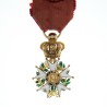 Rare médaille d’officier de l’ordre de la Légion d’Honneur en or, d’époque Monarchie de Juillet.