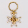 Rare miniature medal of the Order of St. Louis in gold.