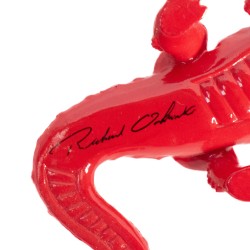 Mini crocodile rouge de Richard Orlinski