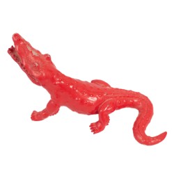 Mini crocodile rouge de Richard Orlinski