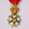 Médaille d’officier de l'ordre de la légion d'honneur second Empire en or, en miniature.