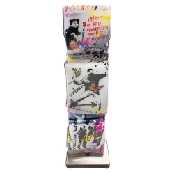 Ad van Hassel - Bonbon d’art en hommage Banksy. n°1 Flowers