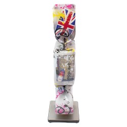 Ad van Hassel - Bonbon d’art en hommage Banksy. n°1 Flowers