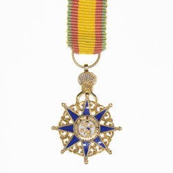 Rare médaille miniature de l’ordre royal de la Grue Couronnée du Rwanda.
