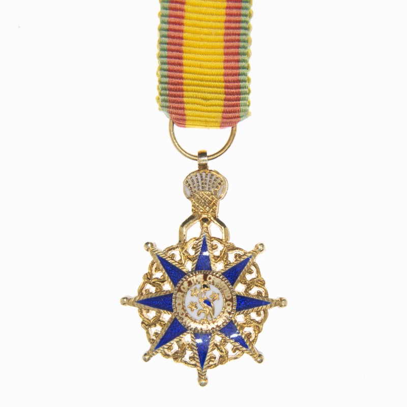 Rare médaille miniature de l’ordre royal de la Grue Couronnée du Rwanda.