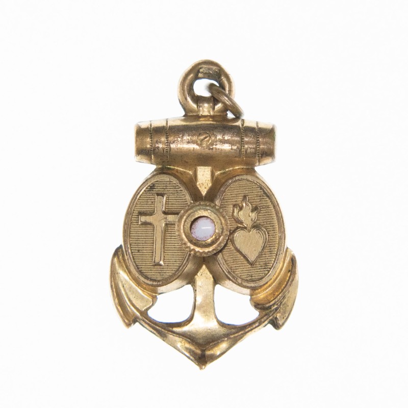 Intéressant et rare médaille des Trois Vertus avec vue à l’intérieur « souvenir de notre dame de la salette »