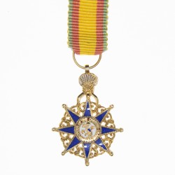Rare médaille miniature de l’ordre royal de la Grue Couronnée du Rwanda.