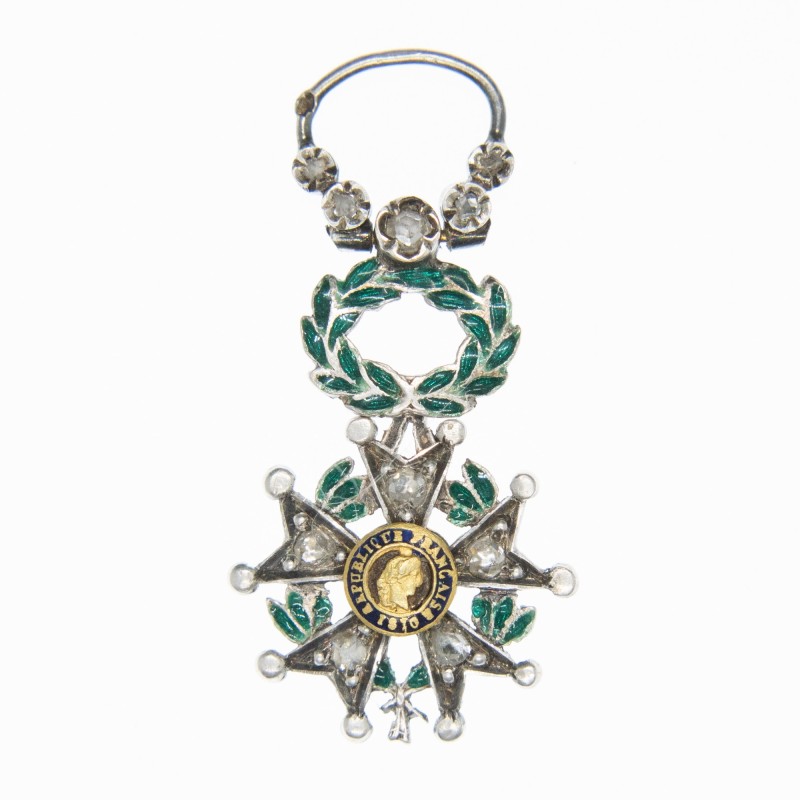 Légion d'honneur, médaille miniature orné de diamants.