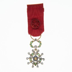 Très belle médaille de luxe d’officier de la Légion d’Honneur en or.