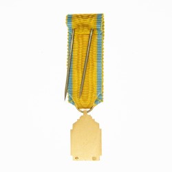BELGIQUE. Rare médaille en or de l'effort de guerre colonial 1940-1945.