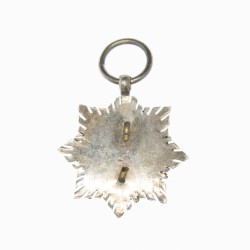 Espagne.  Plaque miniature de la croix banche du mérite militaire.