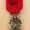 Miniature Medal of Officer of the Legion of Honour with diamonds, gold, silver, enamel, diamond ribbon.