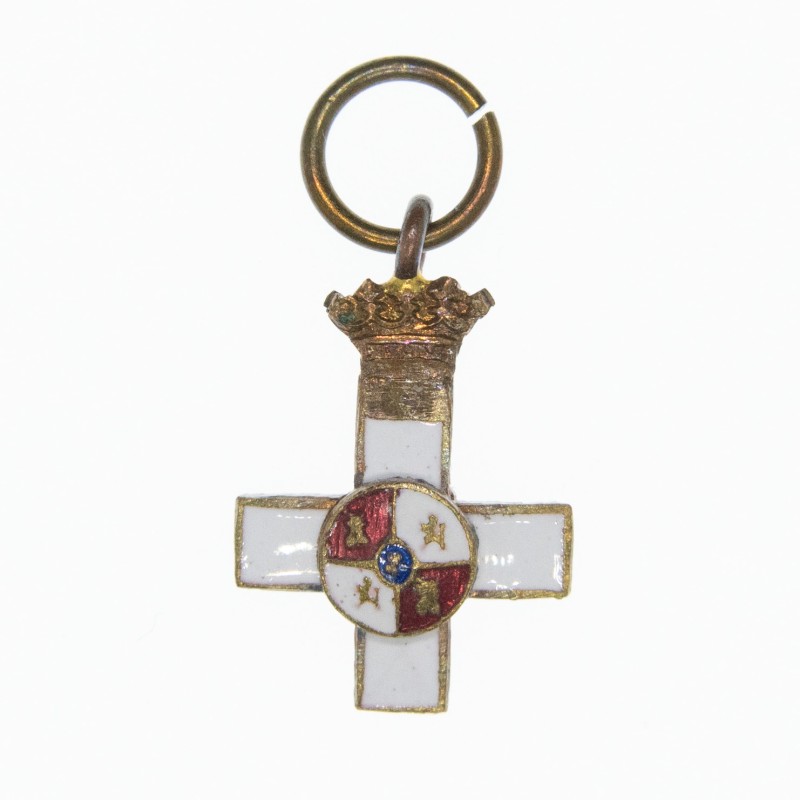 Espagne. Croix blanche du mérite militaire en miniature. Bon état.