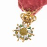 Belle médaille miniature d’officier de l’ordre de la Légion d’Honneur en or d’époque 1er Empire du 4eme type.
