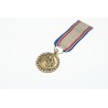Rare médaille de la reconnaissance française de 1ere classe en or. Médaille cerclé de petit diamants.