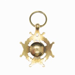 HONDURAS. Médaille miniature de l’ordre de Francisco Morazan en or et émail.