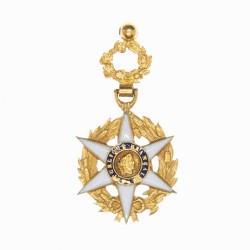 Ordre du mérite agricole, médaille miniature en or et émail.