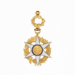 Ordre du mérite agricole, médaille miniature en or et émail.
