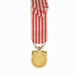 Rare modèle de luxe en miniature de la médaille commémorative de la guerre 1914-1918.