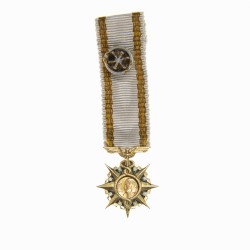 Rare médaille miniature en or d’officier du Mérite Commercial.