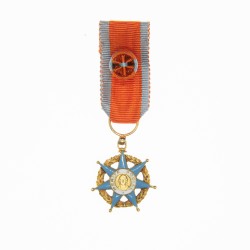 Belle médaille d’officier en or du Mérite Social.