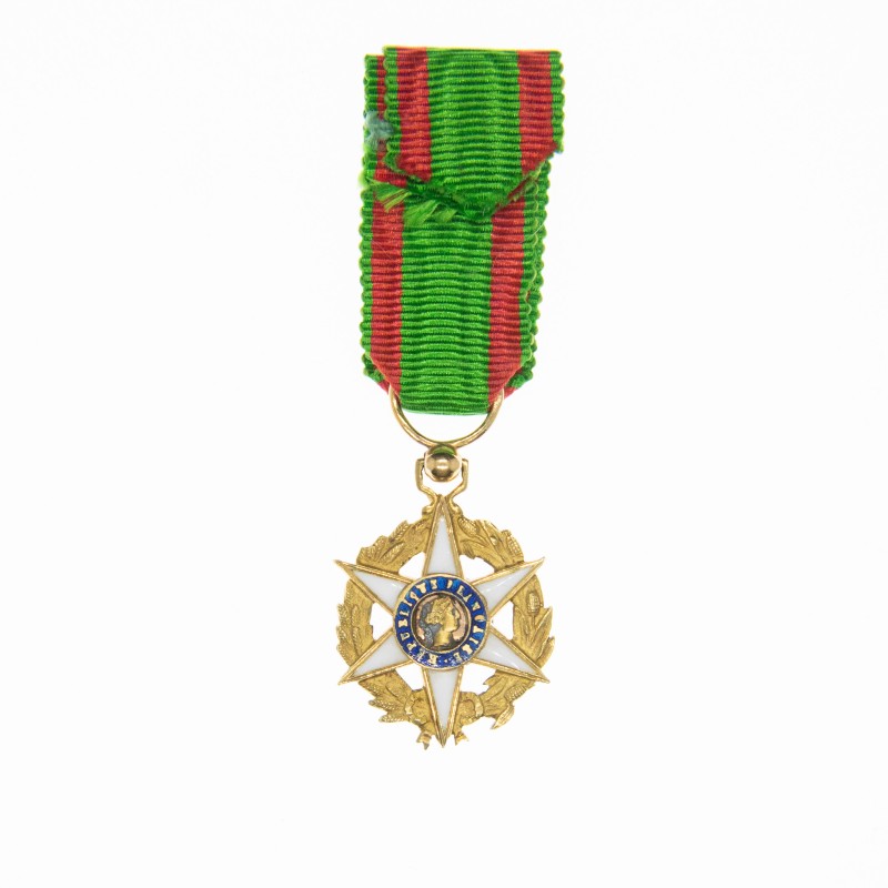 Médaille en or du mérite agricole en miniature.