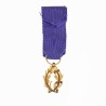 Palmes académiques, médaille d’officier miniature en or et émail.