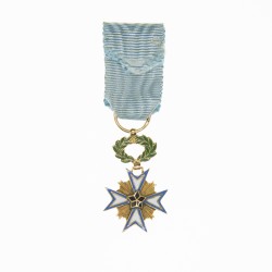 Médaille de commandeur de l'ordre de l’étoile noir du Bénin, miniature en or.