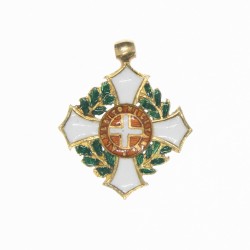 Belle médaille miniature du mérite militaire de Savoie en or et émail.