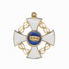 Médaille miniature de la couronne d’Italie en or et émail. Très bon état.