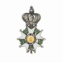 Miniature d’époque second empire, de l’ordre de la légion d’honneur.