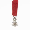 Médaille miniature de luxe de la l’Ordre de la Légion d’Honneur avec diamants et émeraudes.